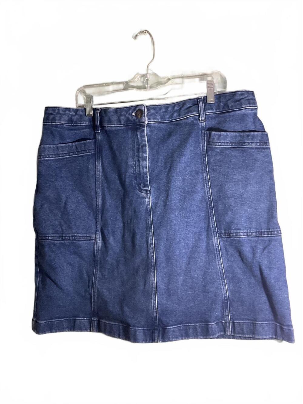 Boden Denim Blue Cotton Blend Mini Skirt US 16/18L